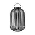 Produktbild: blomus LED Laterne -Lito- | Mobile Akku Outdoor Leuchte aus Eisen | 3 Lichtfarben & Touch-Dimmer | IP54 spritzwassergeschützt | Farbe Schwarz | Größe L 31x31xH49 cm