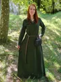 Produktbild: Vehi Mercatus Burgfräulein-Kostüm Mittelalter Kleid langarm Grün, mit Borte 