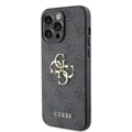 Produktbild: Guess TPU Hülle für iPhone 15 Pro Max Grau Big Metal Logo Schutz Premium Design