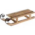 Produktbild: Deko Holz Schlitten Geflammt - 40 Cm - Mit Metallkufen