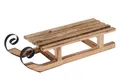 Produktbild: Deko Holz Schlitten mit Metall Kufen - 40cm - Weihnachten Advent Fenster Tisch