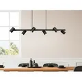 Produktbild: Led Balkenpendelleuchte 6-flammig Lang In Schwarz, Breite 115cm