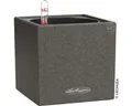 Produktbild: Pflanztopf Lechuza Canto Stone Kunststoff 14 x 14 x 14 cm schwarz inkl. Erdbewäs
