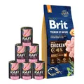 Produktbild: BRIT Premium By Nature Adult Medium M 15 kg + Nassfutter mit Pute 6x400 g