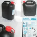 Produktbild: 20L Reservekanister Kunststoff – UN Benzinkanister für E10 & Diesel, Schwarz