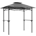 Produktbild: Wiltec Grillpavillon Grau 200x125x210cm BBQ Pavillon Grillüberdachung Grillzelt