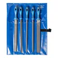 Produktbild: PFERD TOOLS Werkstattfeilen-Set in PVC-Rolltasche, 5 Feilen, Kreuzhieb H2, 300mm, 11800552 – für universelle Schrupp- und Schlichtarbeiten geeignet