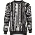 Produktbild: Cascallo Strickpullover Giovanni - Gestrickter Luxus Designer Rundhals-Pullover Regular Fit (1-tlg) schwarz S