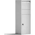 Produktbild: Wiltec Paketkasten Silberfarben 460 X 450 X 1400 Mm, Paketbox Zuhause, Private Paketannahme Passend Für Pakete Der Größe S Und L, Standbriefkasten