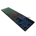 Produktbild: LogiLink ID0138 Beleuchtete Tastatur, LED Regenbogen-Hintergrundbeleuchtung schwarz