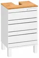 Produktbild: Home affaire Waschbeckenunterschrank JOSIE Breite 40 cm, aus Massivholz, Metallgriff, 1 Tür