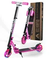 Produktbild: Apollo Skyracer City Roller mit LED Leuchträdern | Roller Kinder 6 Jahre | City Scooter mit Federung | Tretroller für Kinder und Teens | Kinder Roller klappbar und höhenverstellbar