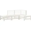 Produktbild: vidaXL 4-tlg. Garten-Lounge-Set Weiß Massivholz Kiefer - Weiß