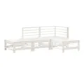 Produktbild: vidaXL Gartenlounge-Set 4-tlg. Garten-Lounge-Set Weiß Massivholz Kiefer, (4-tlg)