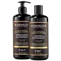 Produktbild: Kerargan - Anti-Haarausfall Shampoo & Spülung Duo mit Rizinusöl für trockenes, brüchiges, geschwächtes Haar - Fördert das Wachstum - Ohne Sulfate, Silikone, GVO - 2x500 ml