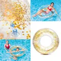 Produktbild: AUSWAHL: Intex Schwimmring Glitzer - XXL Schwimmreifen Glitter Lounge Gold Pink