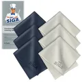Produktbild: MR.SIGA Hochwertig Mikrofaser Reinigungstücher Brillenputztuch für Brillen, Bildschirme, Tabletten, Gläser, 6er Pack, 6 x 7 Zoll (15 x 18 cm), Marine/Grau