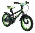 Produktbild: BIKESTAR Kinderfahrrad 14 Zoll für Mädchen und Jungen ab 4 Jahre | Kinderrad Urban Jungle | Fahrrad für Kinder Schwarz & Grün | Risikofrei Testen