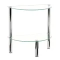 Produktbild: Beistelltisch Chrom, Metall, Sicherheitsglas - Maße B 45 cm x H 47 cm x T 22 ...