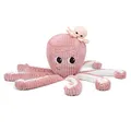 Produktbild: LES DÉGLINGOS - Filou la Octopus Maman et Son Bébé 65 cm – Rosa – Les PIPOTOS – Kuscheltier für Babys – Plüschtier Baby – Geschenk zur Geburt