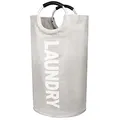 Produktbild: Faltbare Wäschekorb, 90L Kapazität Wäschesammler mit Griff, Wäschebox aus Oxford-Stoff, Wasserdicht Wäschesack Laundry basket, Tragbar Wäschesortierer Aufbewahrungsbehälter, Flaschensammler-Grau