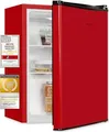 Produktbild: Exquisit Mini Kühlschrank KB60-V-090E | 52L | LED-Innenbeleuchtung | Glasablagen | 45cm breit | Tür wechselbar | Rot, E (Spektrum A bis G)
