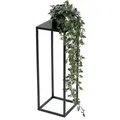 Produktbild: Dandibo - Blumenhocker Metall Schwarz Eckig 50 cm Blumenständer Beistelltisch 96315 s Blumensäule Modern Pflanzenständer Pflanzenhocker