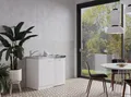 Produktbild: Küche Miniküche Singleküche Küchenzeile Pantry Weiß Levin 100 cm Respekta
