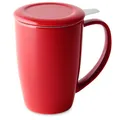 Produktbild: FORLIFE Curve Teetasse mit Teesieb und Deckel, 425 ml, Rot