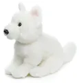 Produktbild: Uni-Toys Kuscheltier Weißer Schäferhund Welpe - m./o. Leine - 26 cm (Höhe) - Plüschtier, zu 100 % recyceltes Füllmaterial