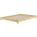 Produktbild: Erst-Holz Flaches Futon-Doppelbett Bodenbett 160 x 200 cm Kiefer Massivholz Modell 51 Rollrost inkl.