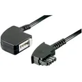 Produktbild: Goobay Telefonkabel 50275 Verlängerungskabel, 10m, TAE-F Kupplung / TAE-F Stecker, schwarz