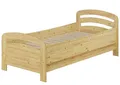 Produktbild: ERST-HOLZ Massivholzbett Seniorenbett 90 x 220 cm Überlänge Kiefer Massiv, Kiefer farblos lackiert