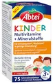 Produktbild: Abtei Kinder Multivitamine + Mineralstoffe - Für ein gesundes Aufwachsen* von Kindern - Ab 3 Jahren - Mit 21 wichtigen Nährstoffen - Glutenfrei, Laktosefrei, Gelatinefrei - 75 Schmelztabletten
