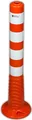 Produktbild: 1 Stück UvV Absperrpfosten Ecoline flexibel 75 cm orange Reflexstreifen (RA1/CM) inkl. Befestigung, überfahrbar