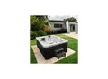 Produktbild: HOME DELUXE Outdoor Whirlpool WHITE MARBLE inkl. Treppe und Thermoabdeckung