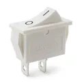 Produktbild: Einbau Wippschalter (2pin), 15A 250VAC, Rahmenmaße 30,5x13,5mm, Weiß