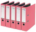 Produktbild: VON Leitz 5er Pack Ordner A4, Karton mit Kunststoffeinband, 80 mm Rückenbreite, Für 600 Blatt, FSC-zertifizierter Karton, Aktenordner, Für Schule, Studium & Zuhause, Pink, 10551021
