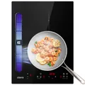 Produktbild: CIARRA Induktionskochfeld mit integriertem Dunstabzug 39 cm, Plasma⁺-System Zeolithfilter, mit Boost schnelleres Kochen 2 Platten CBBEH392B