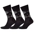Produktbild: Burlington 3P Edinburgh Wool Sock Schwarz Gr 40/46 Herren