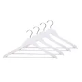 Produktbild: Kleiderbügel-Set, 4-teilig Holz, weiß HTI-Living