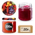 Produktbild: KADAX 20er Set Einmachgläser 200 ml mit Twist-Off Deckel Ø 66 mm – Dickwandige, luftdichte Dessertgläser, spülmaschinenfest, ideal für Marmelade & Eingemachtes