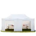 Produktbild: TOOLPORT 3x6 m Faltpavillon, Professional Alu 40mm, schwer entflammbar, Seitenteile ohne Fenster, weiß