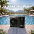 Produktbild: Pool Wärmepumpe 5,5 kW AquaForte Poolheizung bis 15m³ WiFi App Heizen Kühlen