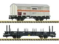 Produktbild: Fleischmann 6660042 - Güterwagen Set Bauzug SERSA Ep.V 2-teilig - Spur N - NEU