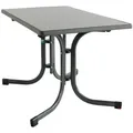 Produktbild: MFG Boulevard-Klapptisch 110x70 cm, Gestell: anthrazit, Plattendekor: schiefer - Grau