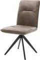 Produktbild: DELIFE Polsterstuhl Vinjo-Flex, Kreuzgestell kantig Schwarz Mikrofaser Taupe Vintage