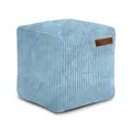 Produktbild: Green Bean Indoor Cord Sitzhocker Pouf Cube 40x40x40cm mit EPS-Perlen Füllung - kuschelig weich waschbar - die ideale Ergänzung zum Sitzsack für Kinder & Erwachsene - Hellblau