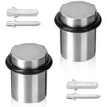 Produktbild: ECENCE Bodentürstopper Türstopper Boden zum Schrauben 2x Türaufhalter silberfarben 3 cm x 4 cm
