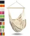 Produktbild: AMAZONAS - XL Hängesessel Brasil | Hängesessel ohne Gestell mit großer Sitzfläche, handgefertigt in Brasilien | Belastbar bis 150 kg; Sitzfläche 1,6m x 1,3m; Stablänge 1,1m | Farbe: Cappuccino